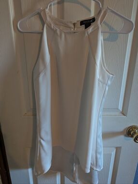 White House Black Market  White High-Low Sleeveless Top